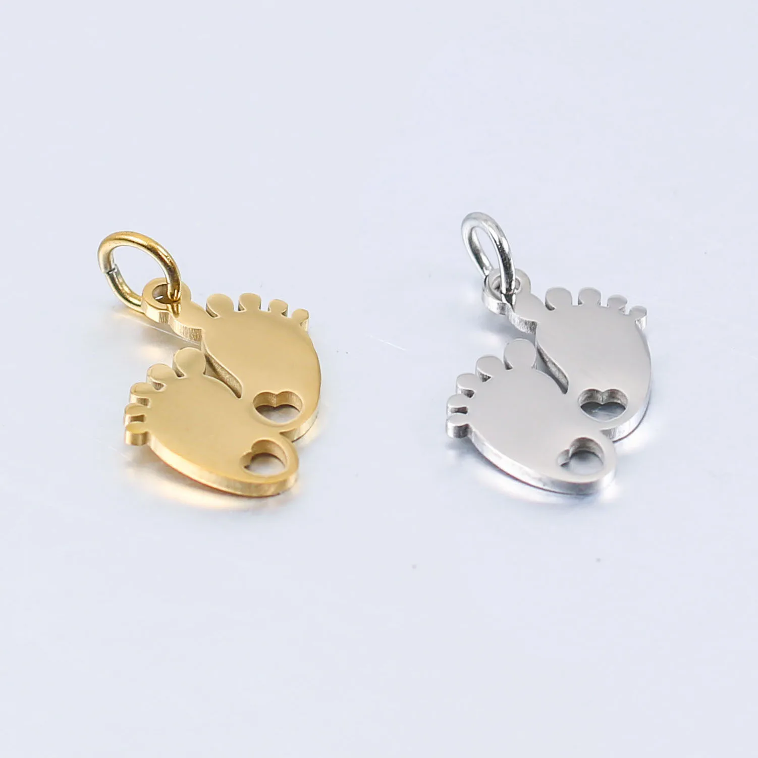 

DOOYIO 5pcs/Lot 19mm Fashion Fat Foot Stainless Steel Pendant Women DIY Charms Jewelry Trinket Accessories Necklace Bracelet