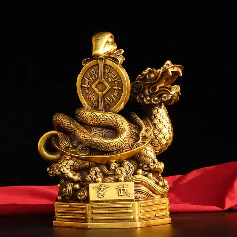 

Guyunzhai, латунь Xuanwu, змея, дракон, черепаха, украшение для дома, медная посуда, оптовая продажа