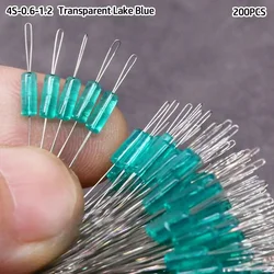 100-Piece Multicolor Silicone Fishing Bobber Stopper Set (4S-0.6-1.2-Lake Blue)