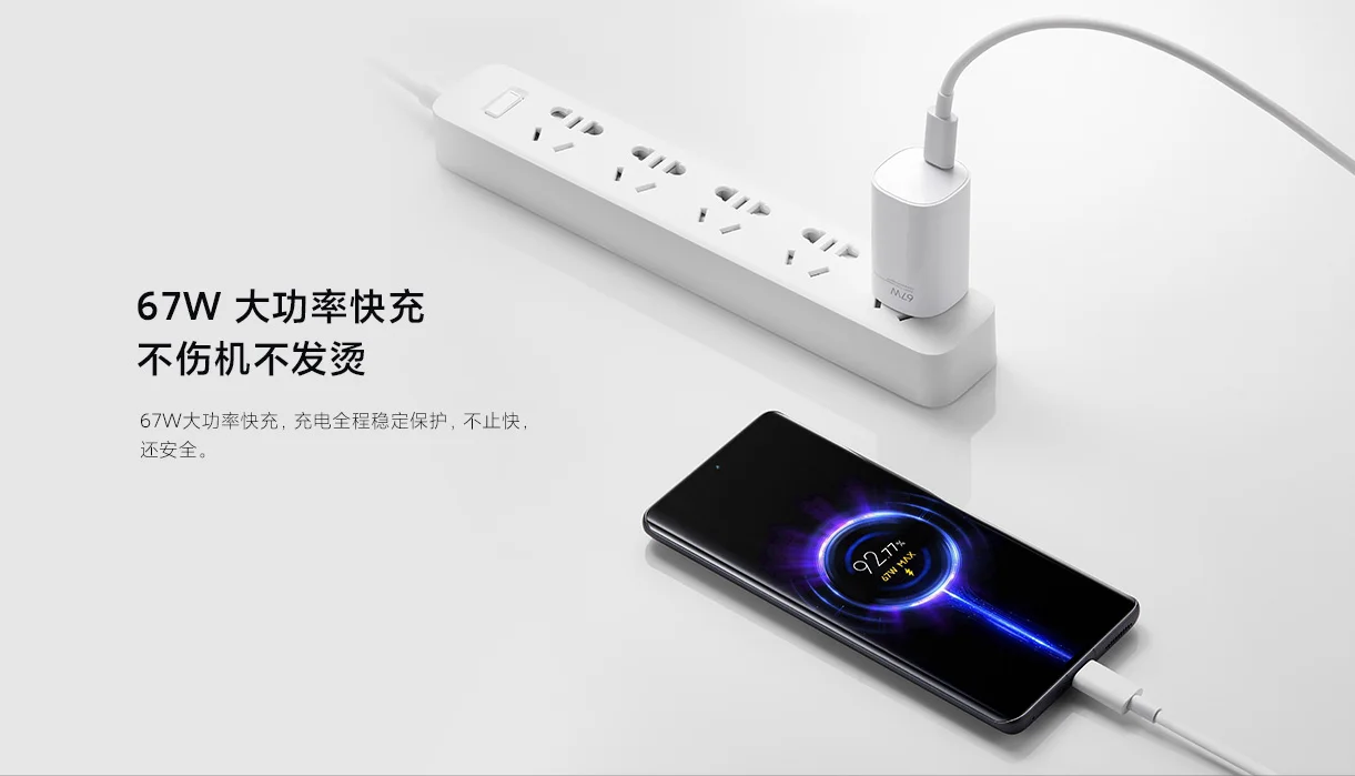 Original Xiaomi 67W GaN Wall Charger 1C1A Dual Port Fast Charger Type-C +  USB-A