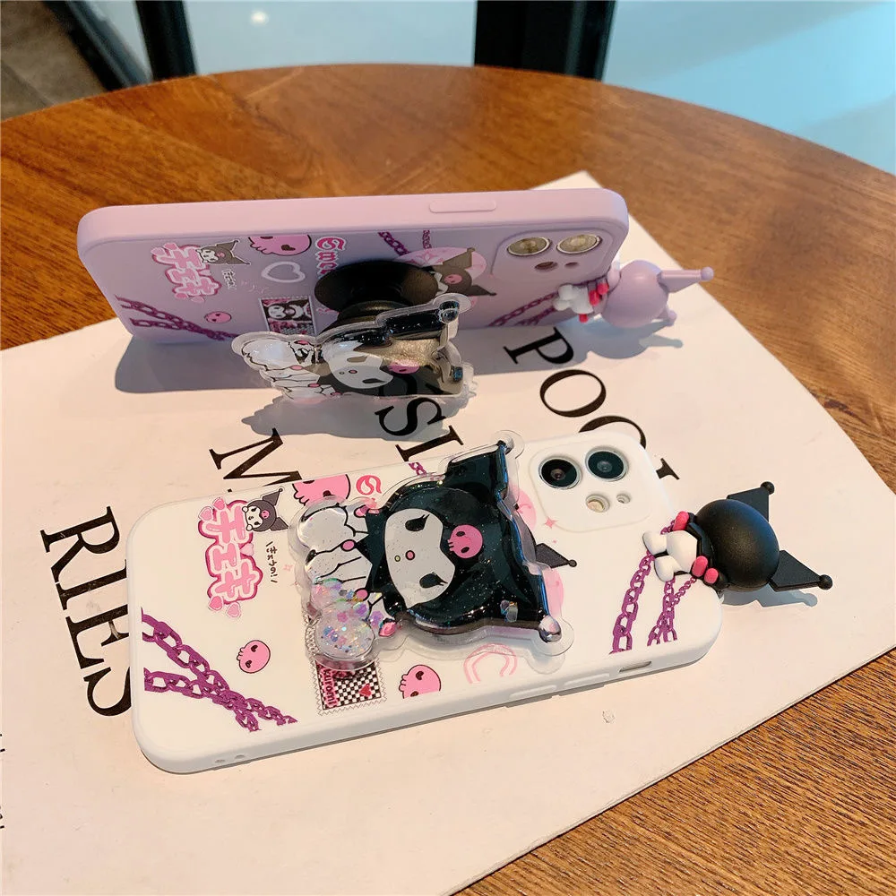 case for iphone 13 pro max Sanrio Kuromi 3D Cartoon Phone Cases For iPhone 13 12 11 Pro Max Mini XR XS MAX 8 X 7 SE For Girls Anti-drop Soft Silicone Cover 13 pro max case