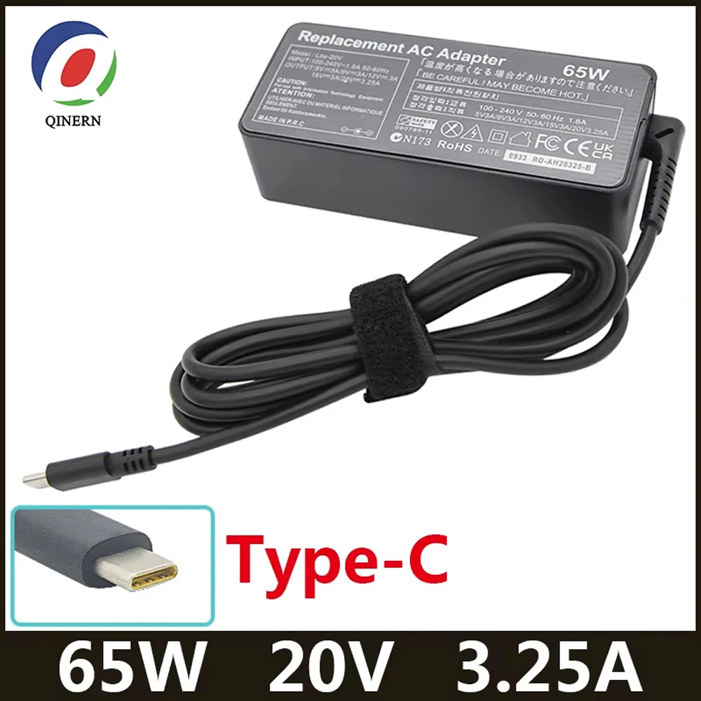 High-Efficiency 65W USB-C Power Adapter Charger