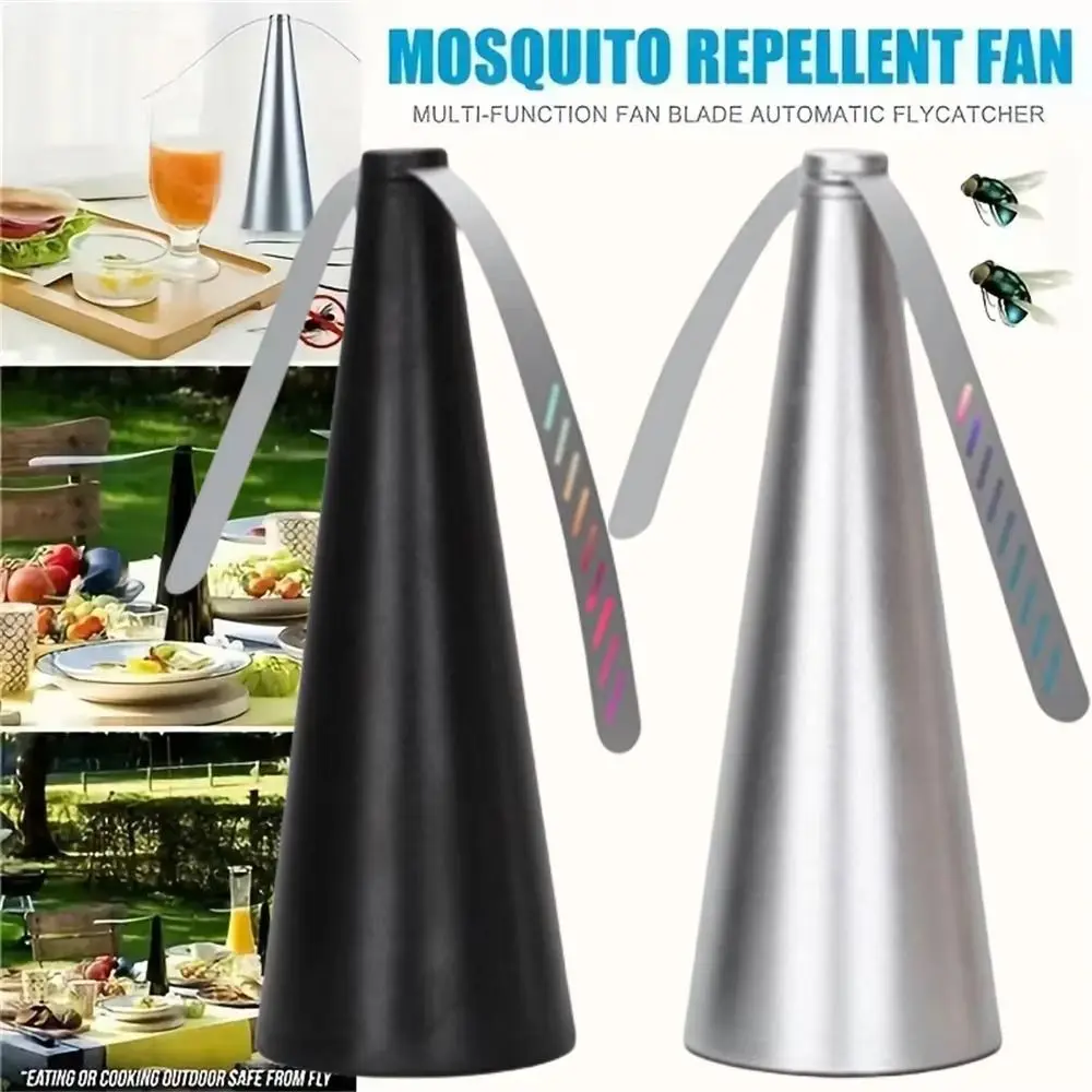 360° Rotation Electric Flycatcher Fan-type Quiet Operation Automatic Fly Trap Battery Powered Food Protector Home