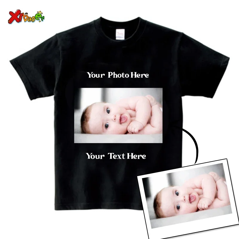 Family Baby Birthday Photo T Shirt Family Custom Shirt Customized Short Sleeve Baby Birthday Photo T Shirts Your Photo Shirt 5