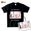 Family Baby Birthday Photo T Shirt Family Custom Shirt Customized Short Sleeve Baby Birthday Photo T Shirts Your Photo Shirt 5