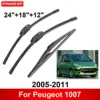 1/2/3/4/6PCS Car Wiper For Peugeot 1007 2005-2011 Front Rear Wiper Blades Brushes Auto Accessories 2005 2006 2007 2008 2009 2010 1
