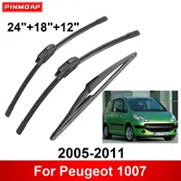 1/2/3/4/6PCS Car Wiper For Peugeot 1007 2005-2011 Front Rear Wiper Blades Brushes Auto Accessories 2005 2006 2007 2008 2009 2010 1