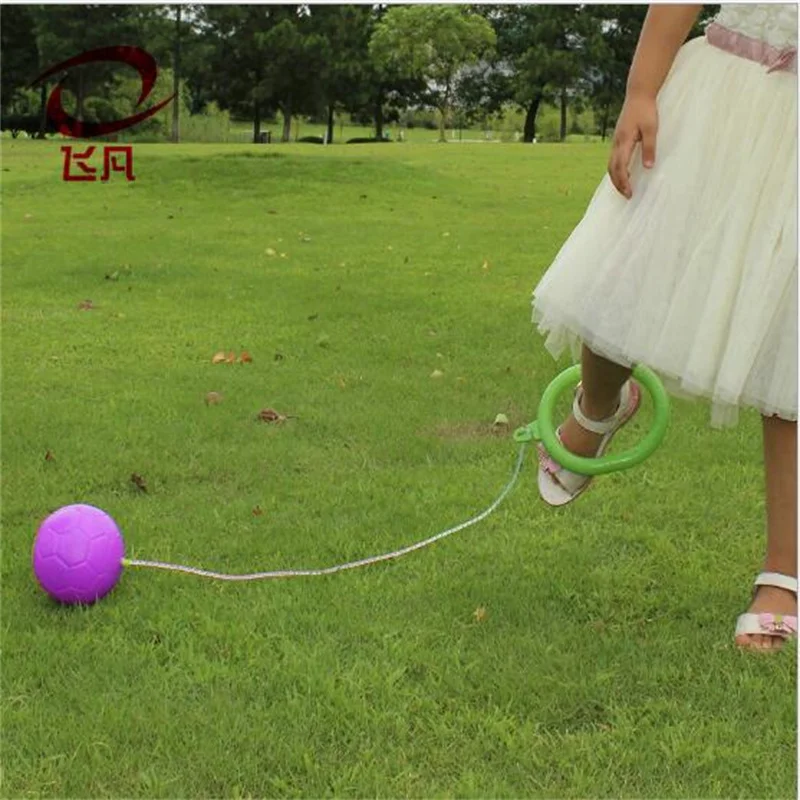 Children Outdoor Fun Toy Jump Ball Rotation Jump Ring Single Foot Jump Rope Ball Exercise Coordination Balance Elastic Response 3