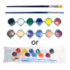 6 Color/12 Color Washable Acrylic Paint with Paintbrush Toddler Finger Paint K1KF 2