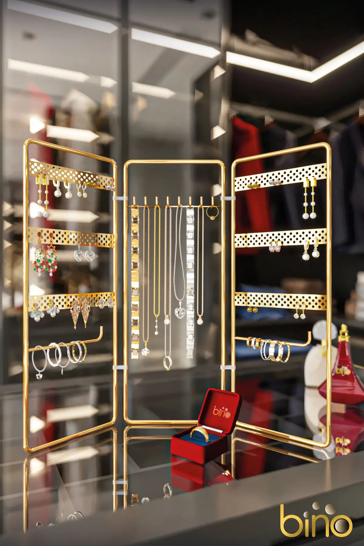 Jewelry Organizer Jewelry Box Decorative Jewelry Stand 3 Piece Neclace Ring Earring 2022 Stylish Trend Fashion Beauty