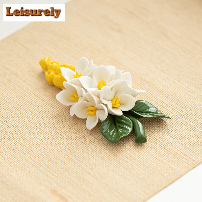 Handmade Pinch Osmanthus Incense Holder Water Fountain Decoration Incense Burners Consecrate Censer Yoga Supplies Ornaments