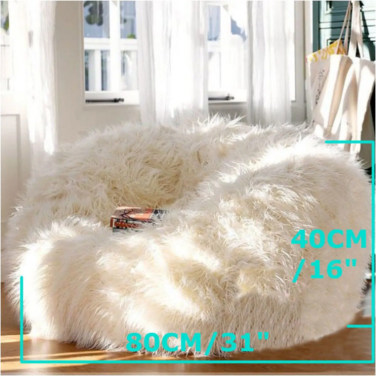 Soft Lazy Bean Bag Sofa Plush Cover Lounger Chairs Seat Living Room Furniture Without Filling Beanbag Beds Home | Мебель