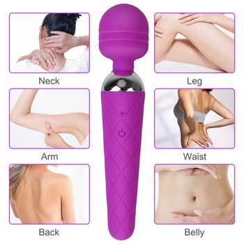 10 Speeds Powerful Vibrator G Spot Massager Vibrating Dildo Magic Wand Female Masturbator Sex Toys for Woman Clitoris Stimulator 3