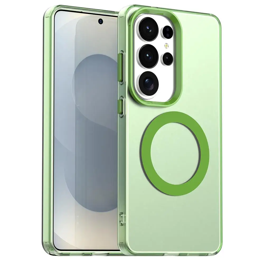 Vibrant Candy Color Magnetic Clear Phone Cover