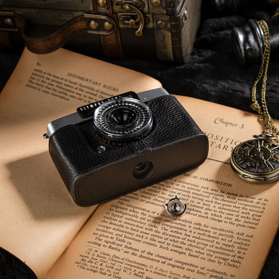 オリンパスペン EE-3/EE/EE-2 ケース本革ハーフカバーバッグケース