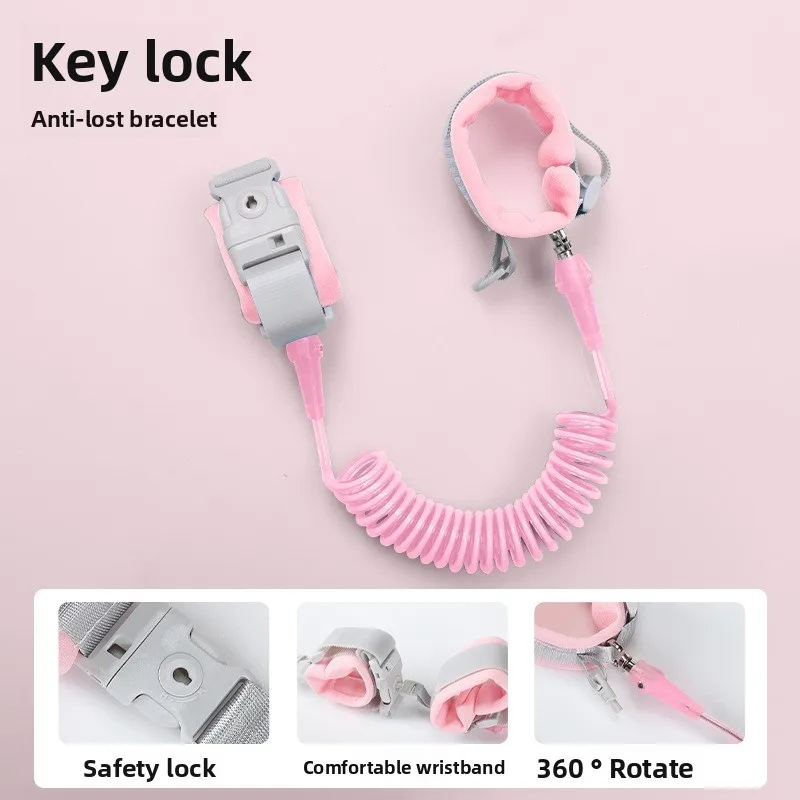 Child Safety Key-Lock Harness with Adjustable Toddler Leash Strap