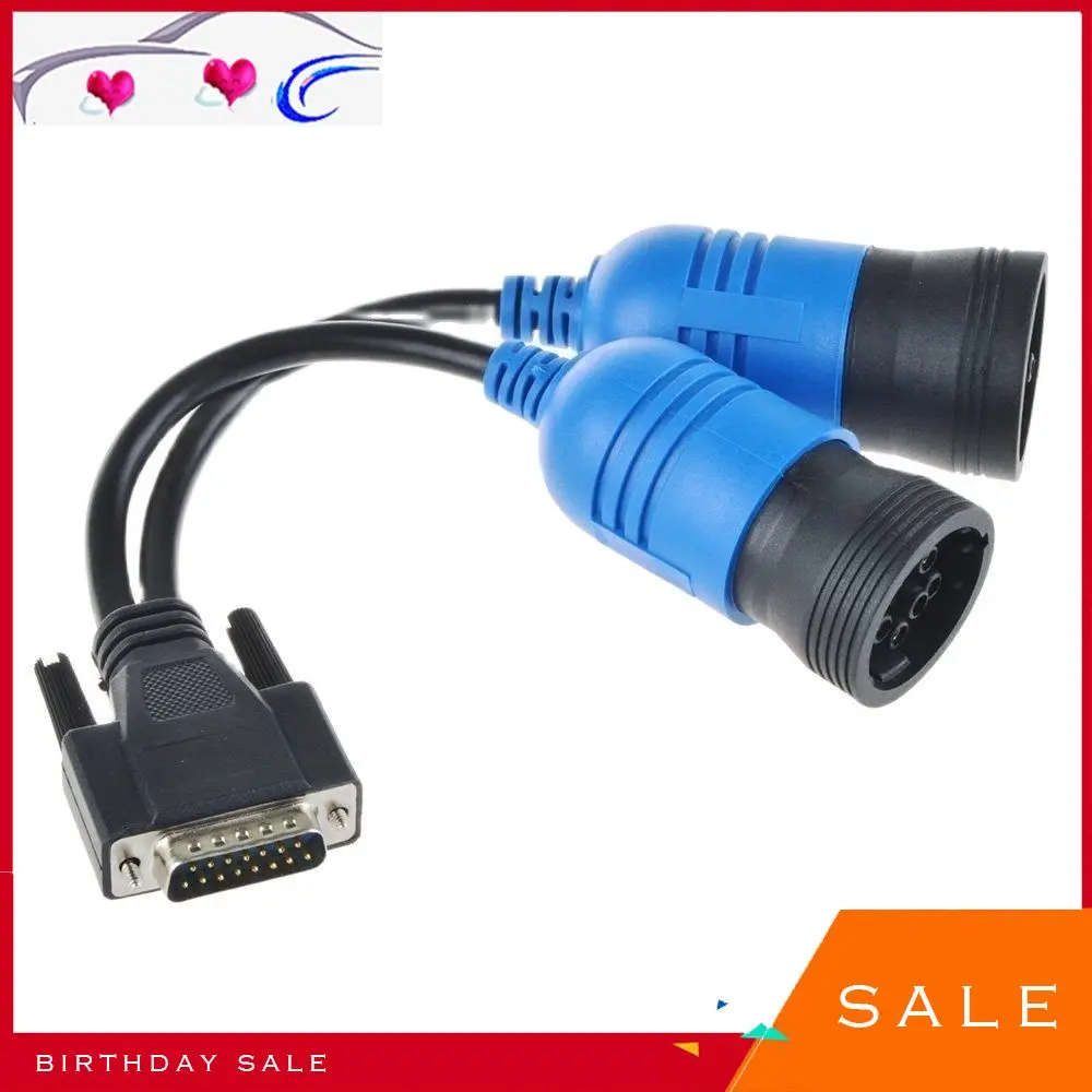 Pn 405048 6-E 9-Pin Y Deutsch Cummins Adapter Per Nexiq 125032 Usb Link Diesel Truck Diagnostic Interface