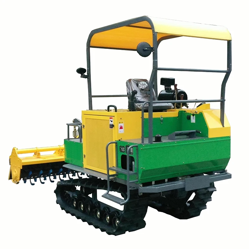 Diesel cultivator agricultural cultivator rotary tiller large paddy field flood and drought dual-purpose crawler tractor