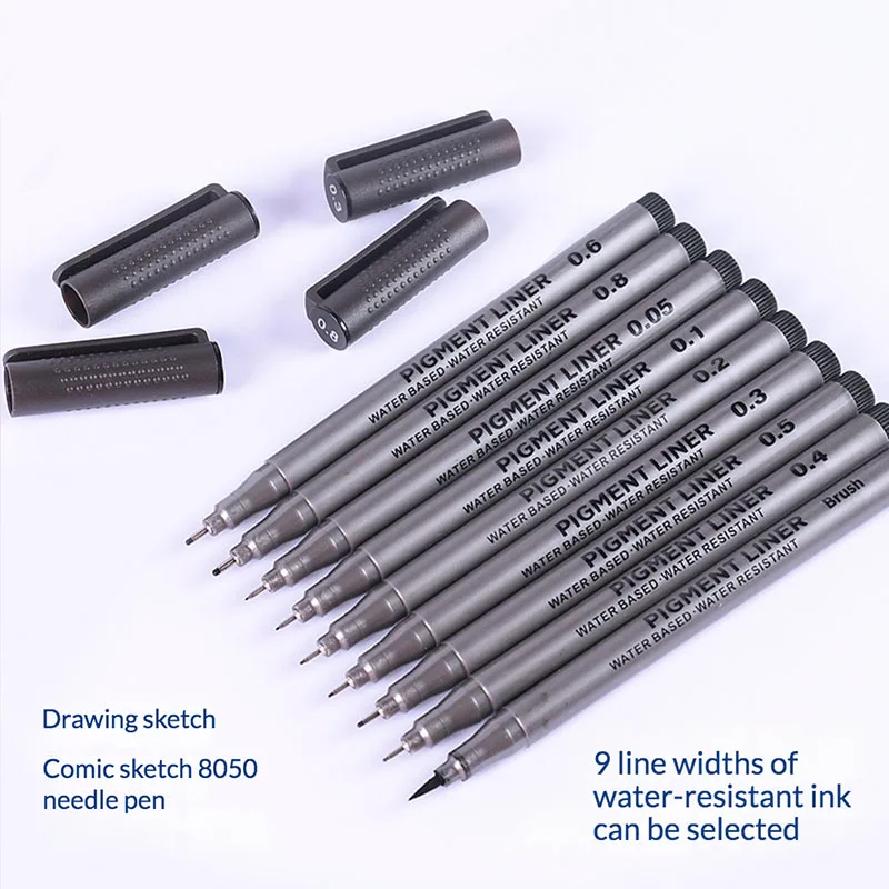 Art Markers Brush Pen Office Student School Painting Line Drawing Sketch Hook Line Pen Art Supplies