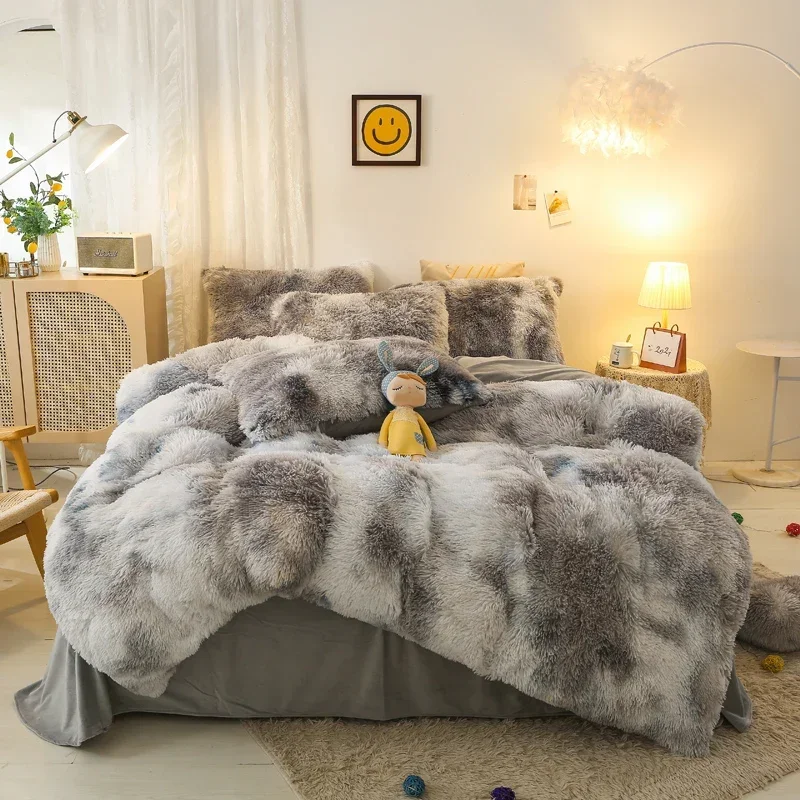 2021 Soffice Set Di Biancheria Da Letto In Velluto Copripiumino In Pile Federe Singole Full Queen King Us Au Size 3 Pezzi Personalizzabili