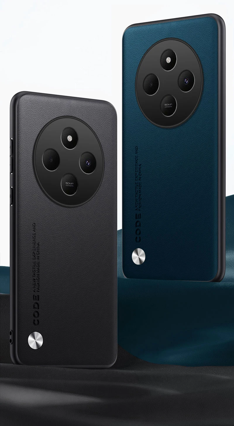 EUCAGR-جراب هاتف خلفي من الجلد الناعم الفاخر لـ Xiaomi Redmi 14C 4G ، جراب سيليكون مقاوم للصدمات ، غطاء خلفي