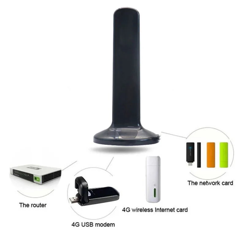 Dual Cable 2*2 5G 4G LTE 3G GSM Omni Aerial High Gain 12dbi 600~6000Mhz Indoor WiFi Router Antenna For SMA RPSMA TS9 Male