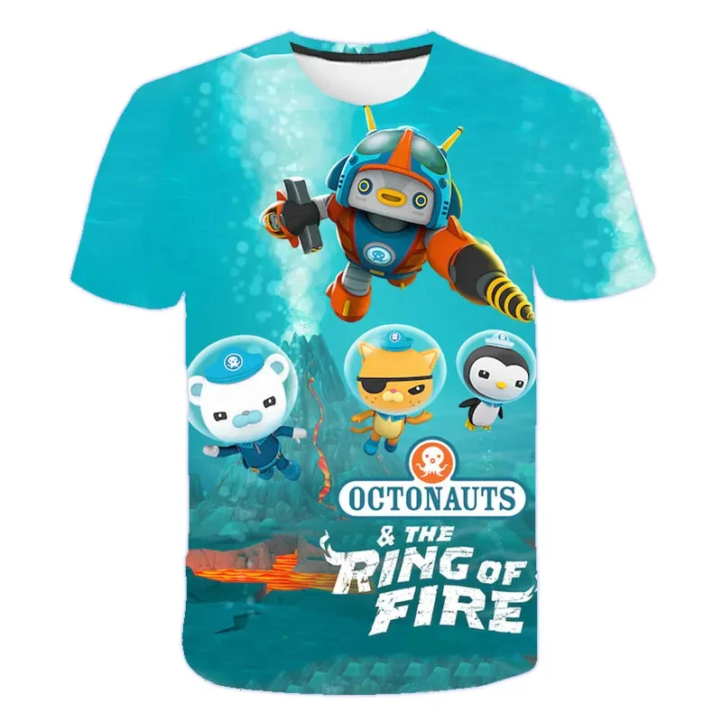 Kidss Fashion 3D The Octonauts Printed Short-Sleeved Tops For Boys Girls Summer Short-Sleeved High-Quality Children's Clothes 2