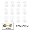 12PCS Transparent Plastic Vases Cute Tiny Flower Bulb Plant Containers Mini Hydroponic Plant Flowerpot Rustic Wedding Home Decor 3