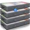 Non-woven Underbed Quilt Storage Bag Organizer Wardrobe Clothes Dust Moisture-proof Finishing Bag Foldable Storage Box 100x50x15 1