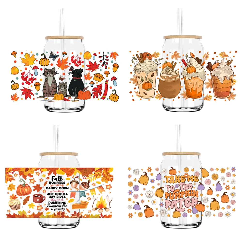 Uv Dtf Wraps 8 Pcs Sheets Halloween Cup Wrap Transfer Stickers Decals Mexican Stickers
