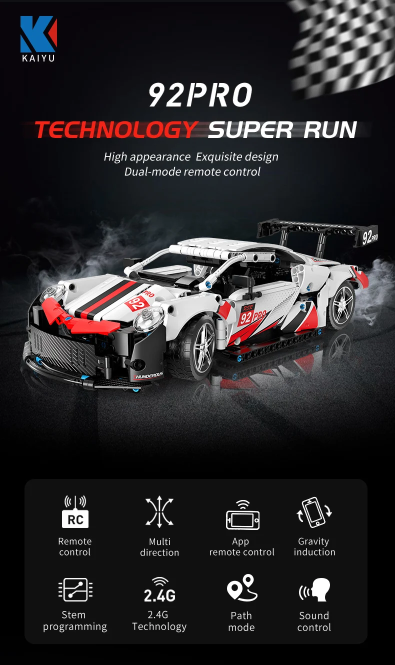 Technical Car App Remote Control K96122 Moter Power Building Blocks Bricks Super Racing Car Sets Toys For Boys Kids Gift Moc Set