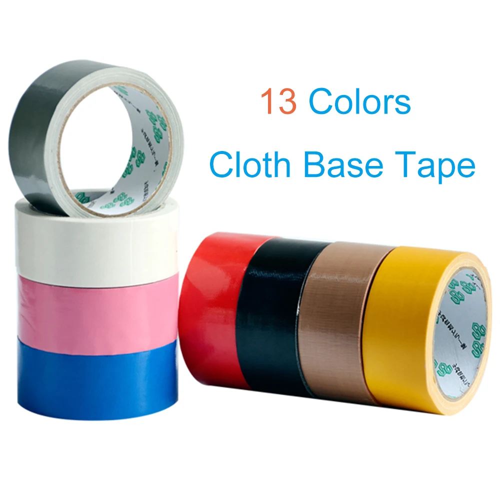 

10M Length Color Cloth Base Tape DlY decoration Cloth Duct Carpet Floor Waterproof Tapes High viscosity Adhesive Tape Multicolor