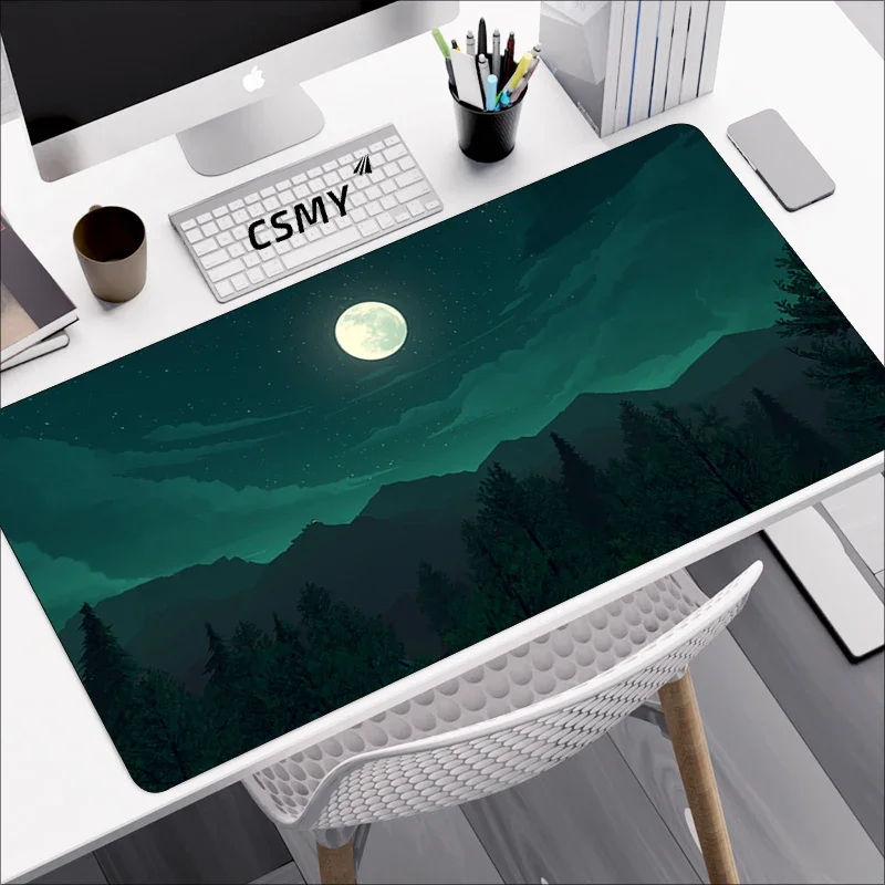 Mouse Pad Large Deep Forest Firewatch Mat S Desk Protector Laptop Da Gioco Kawaii Mause Tappetino Da Scrivania Tappetino Per Tastiera Gamer Tappetino 