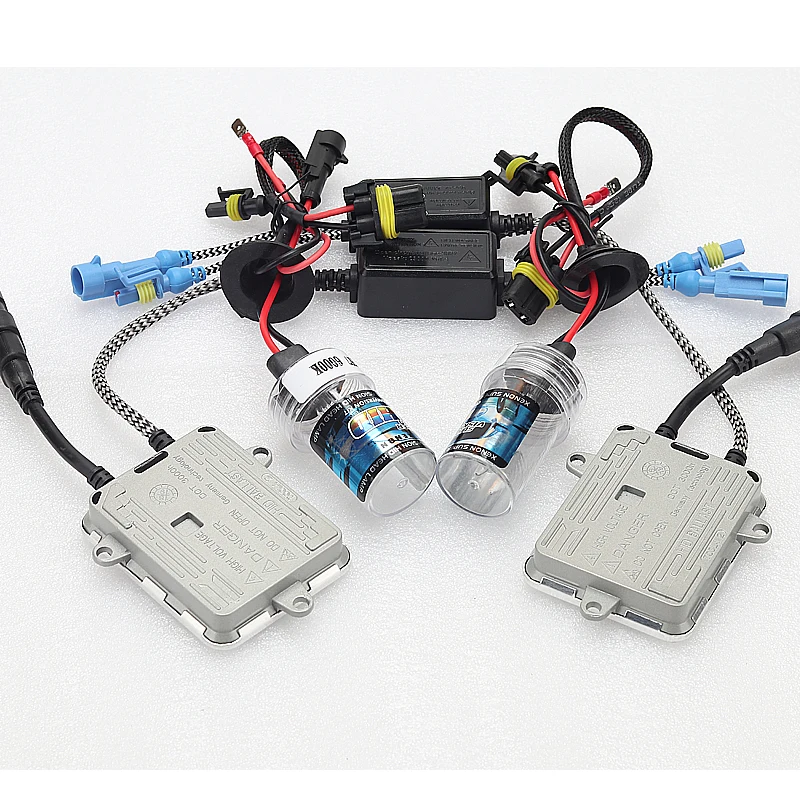 55W 12V Xenon Light Bulb Car Headlight H1 H3 H7 H11 9005 9006 4300k 6000k 8000k 10000k  HID Slim Ballast Xenon Headlamp Kit 2