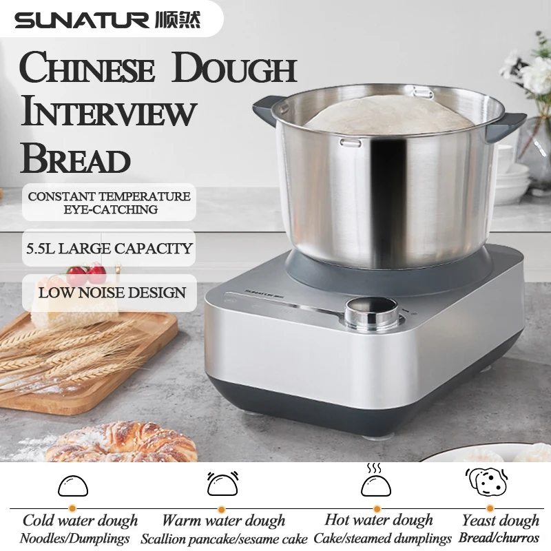 Food Mixer SUNATUR Electric Dough Mixer & Kitchen Mixer Machine Kneading & Mixing Dough Electric Cake