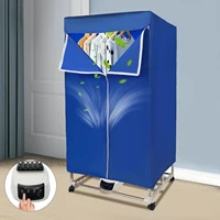 Сушилка для одежды с 5-слойным подогревом, быстросохнущая способность 1200–1500 Вт, тяжелая грузоподъемность 66 фунтов, управление таймером сенсорного экрана, складная — изображение 3