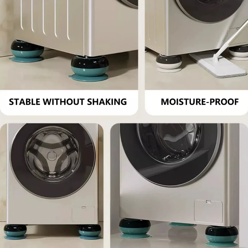 Washing Machine Anti Vibration Pads Furniture Rubber Feet Mat Slipstop Silent Universal Refrigerator Support Dampers Stand 4PCS washing machine pads furniture leg pads rubber pads furniture pads anti vibration pads