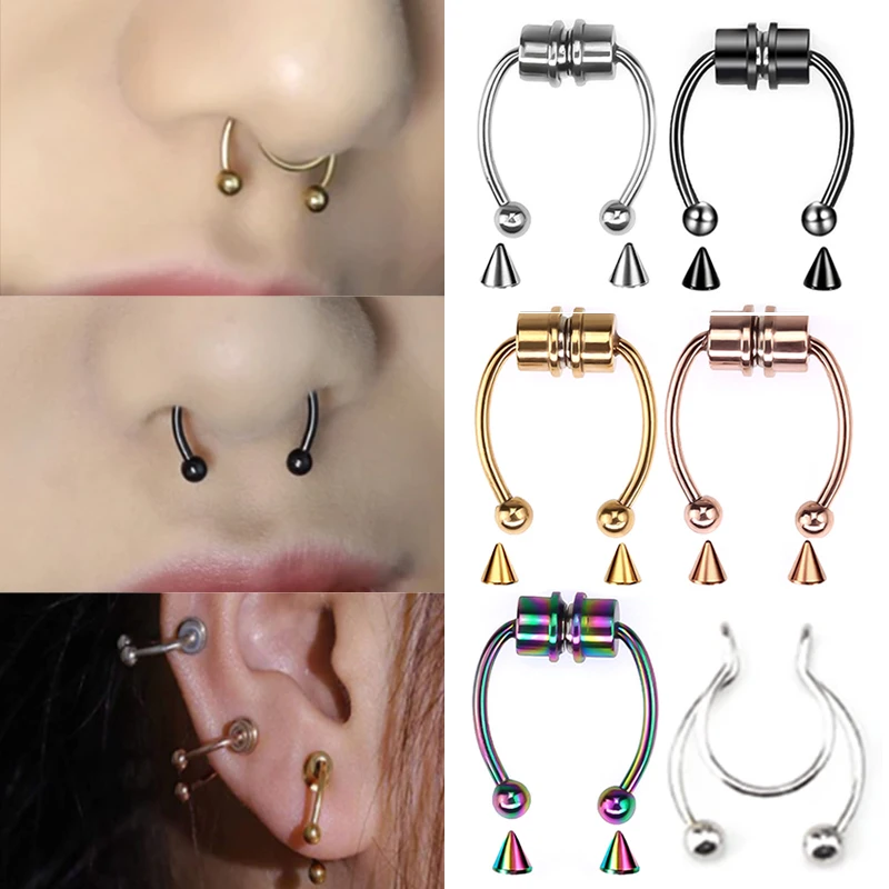 Alagia Indian Nose Ring, 18K Gold Plated Unique Nose Hoop India | Ubuy