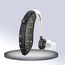 

Bluetooth Mini Hearing Aids Rechargeable BTE Audifonos Deaf Sound Amplifier Noise Reduction Volume Adjustable Tone Anti-lost