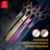 Fenice Professional JP440c 7 inch High quality Pet dog Grooming Scissors Curved thinning Shears Chunker Thinner Scissors 3