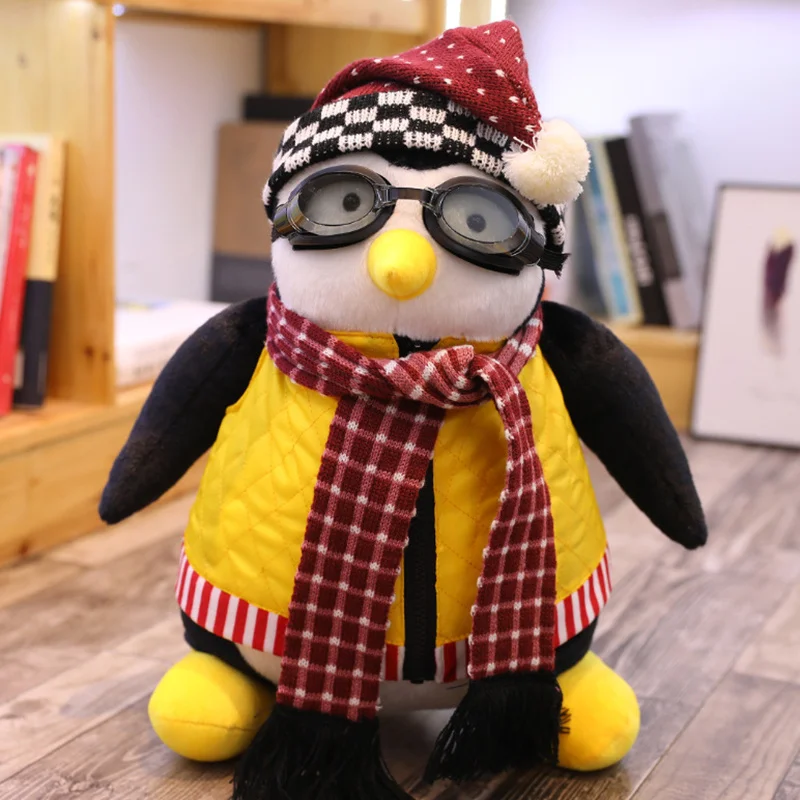 27/47cm Friends Hugsy Plush Doll Joey's Friend Penguin Toy Plushie Figure Stuffed Animal Hagi Removable Clothes Gift for Fans animal farm illustrated ed penguin modern classics