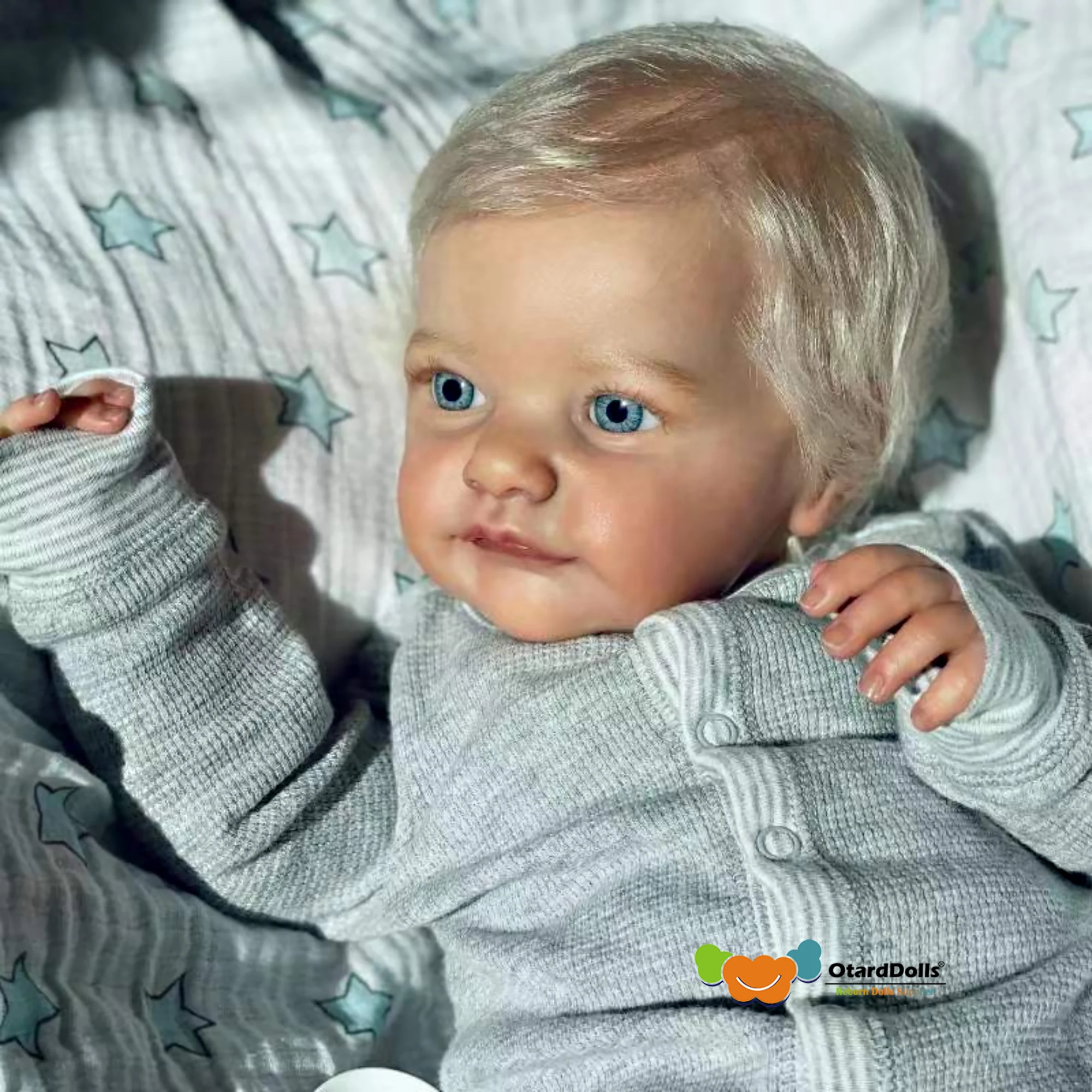 Kit Poupée Reborn à Peindre Et à Finir - Bébé Liam 20/28 Pouces - Cheveux Enracinés à La Main - Artiste