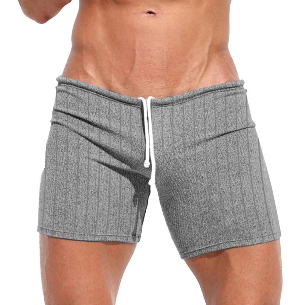 For Men Breathable Sportswear Shorts Breathable Casual Drawstring Elastic Pinstripe Slim Fit Beach Vacation Shorts