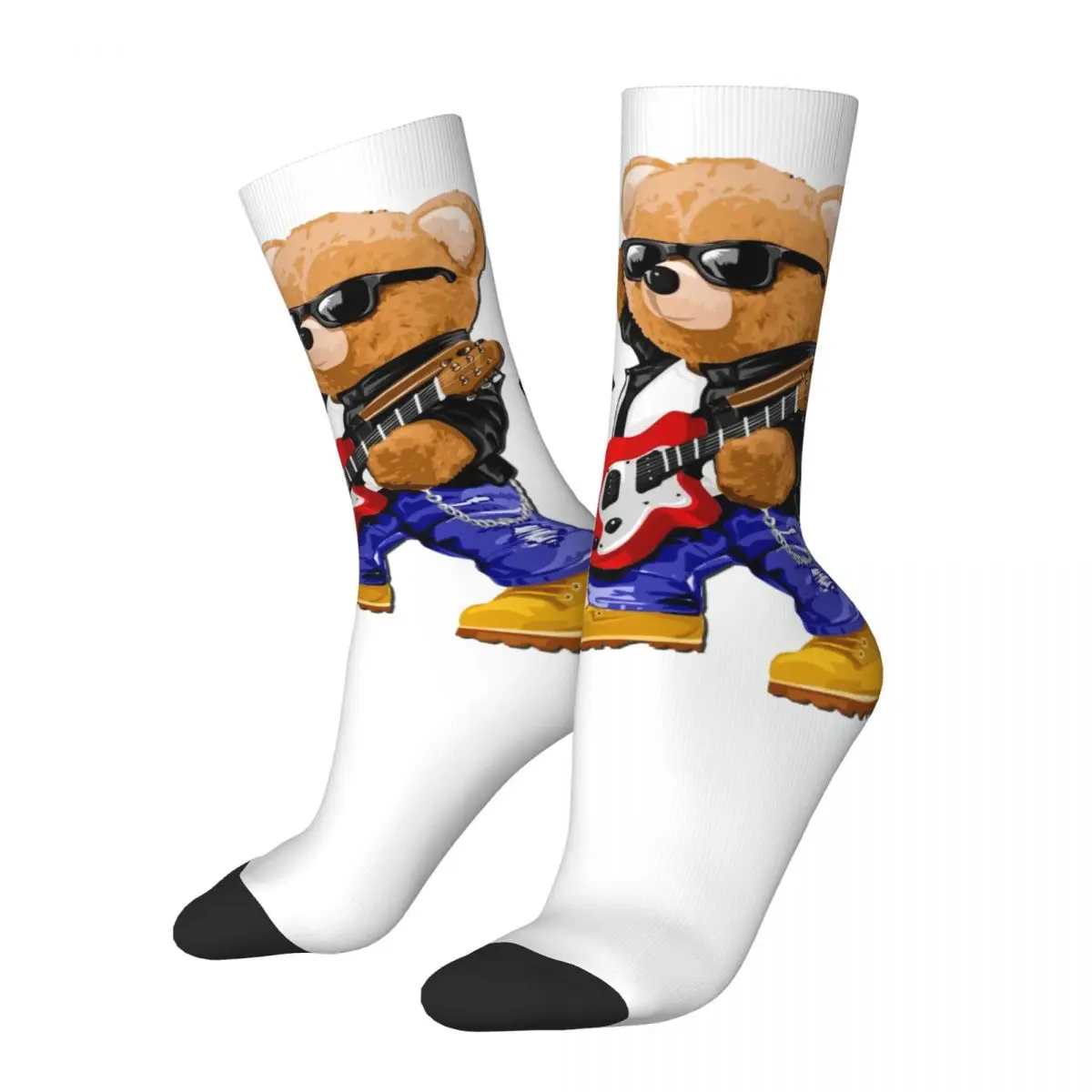 Носки Teddy Bear унисекс, беговые Веселые носки с 3D принтом, сумасшедшие носки в уличном стиле женские веселые забавные носки с 3d принтом абстрактное искусство милая фотография конфет модные цветные носки в стиле харадзюку косплей