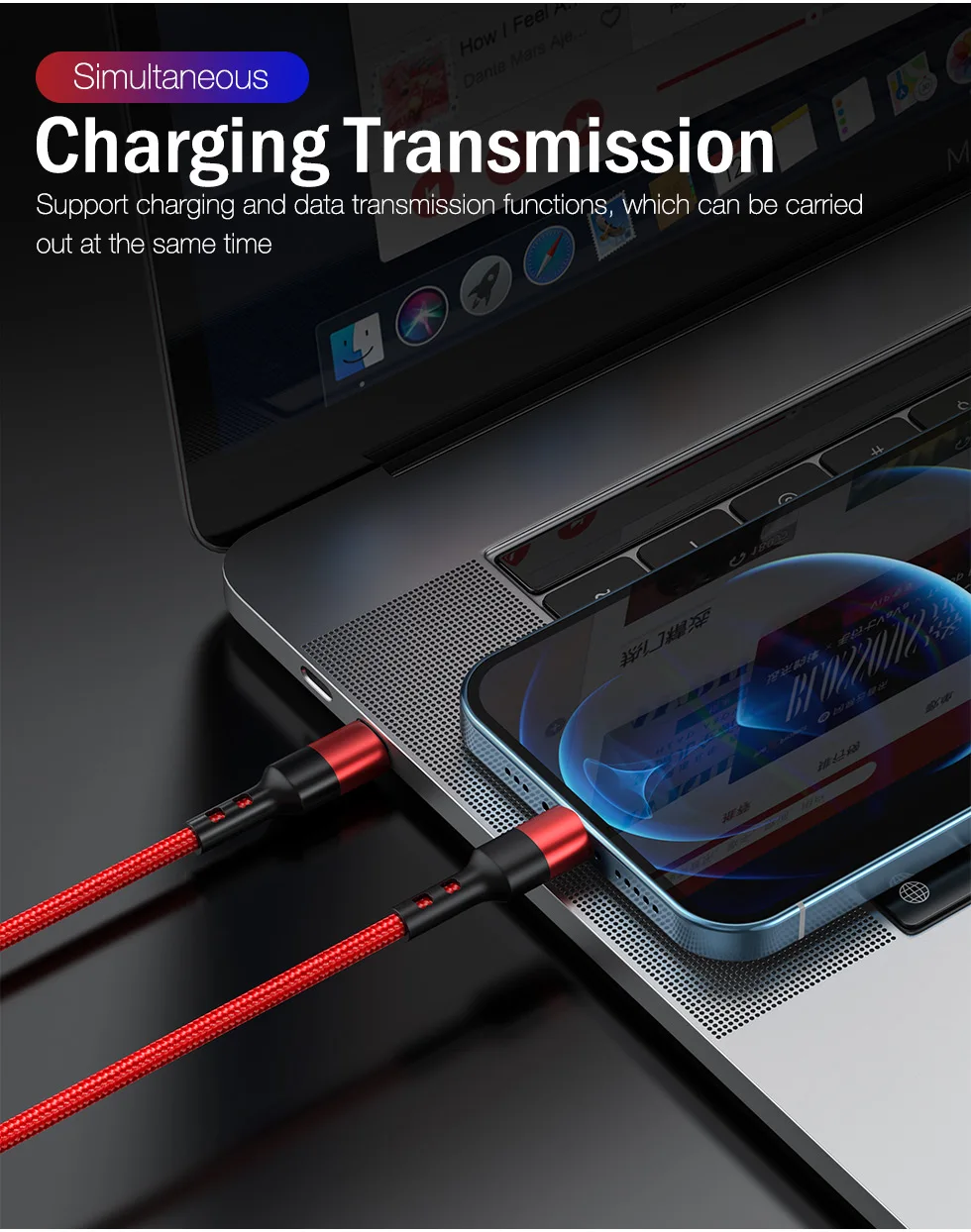 android charger PD USB C Quick Charge Charger Cable For iPhone 13 12 11 Pro Max Xs X XR 7 8 Plus SE iPad MacBook USBC Type c Data Long Wire Cord best fast charging cable for android