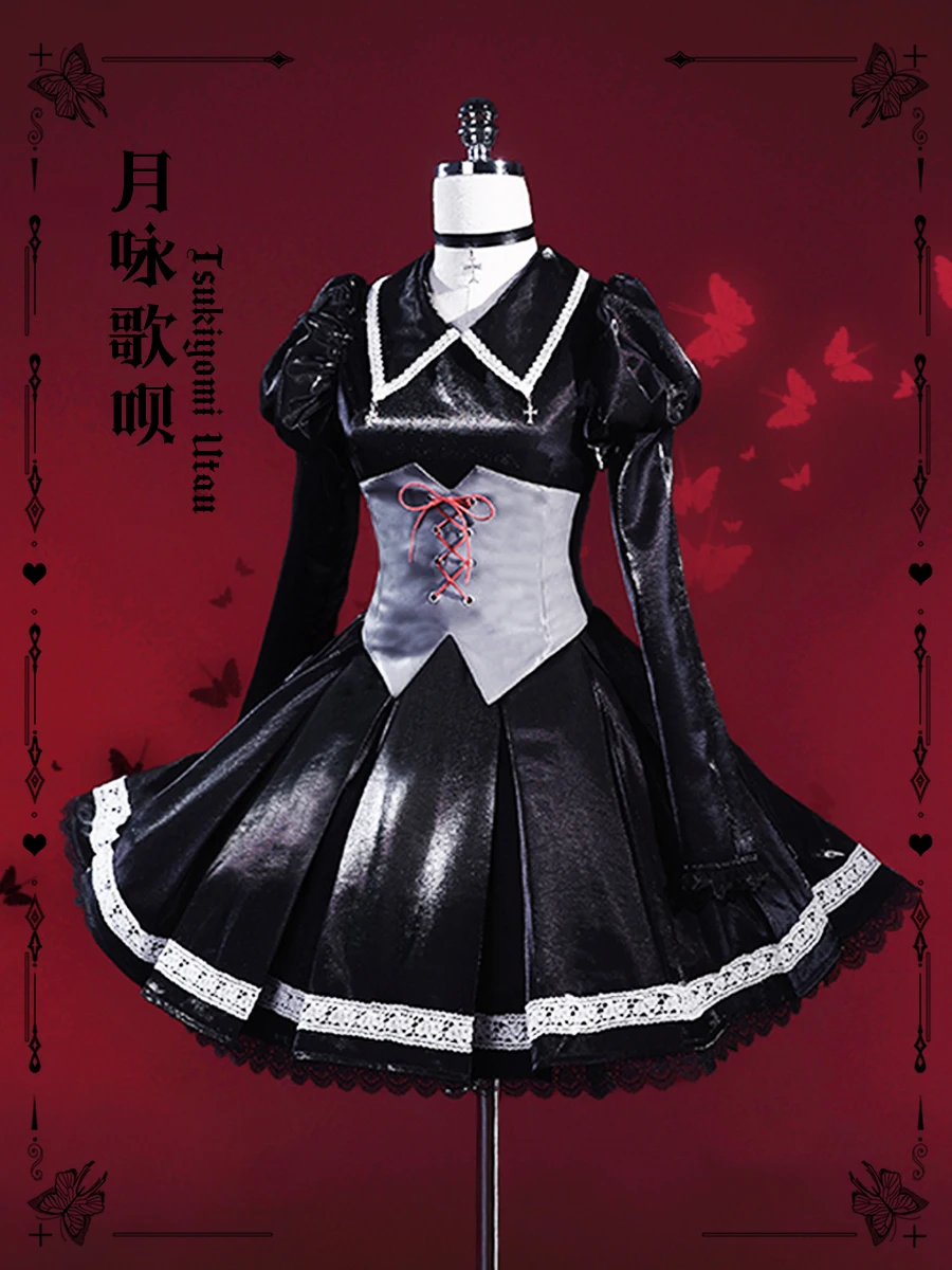

InYOYO Tsukiyomi Utau Косплей Костюм готическое платье Shugo Chara Униформа Хэллоуин Одежда для карнавала, вечеринки для женщин Новинка