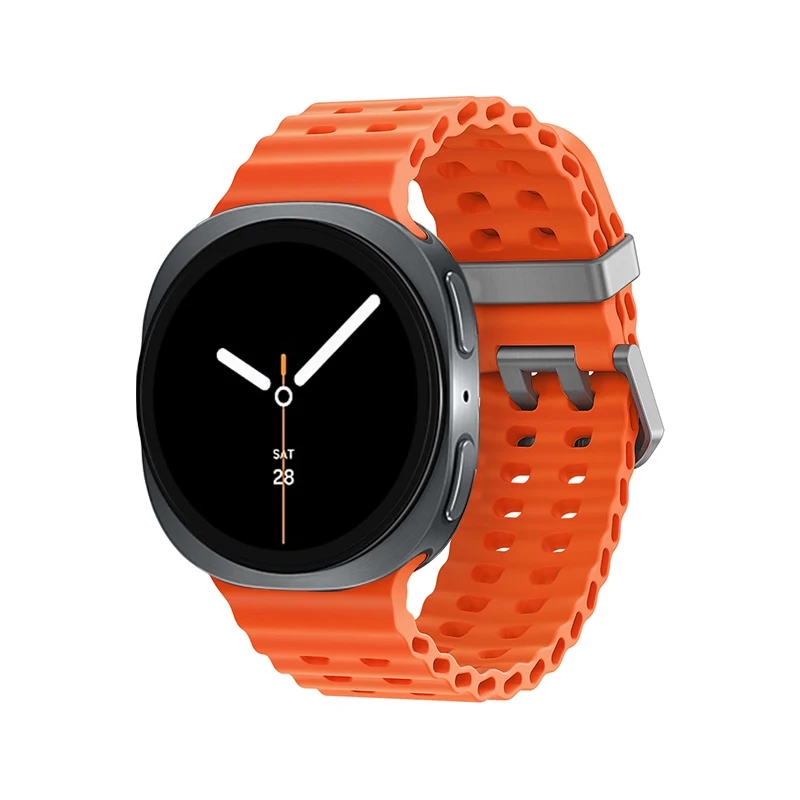 Silikon-Ozean-Armband für Samsung Galaxy Watch 9 8 40 44mm Sport Atmungsaktives Armband für Samsung Galaxy Watch 8 Classic 46mm Band – Detail 5