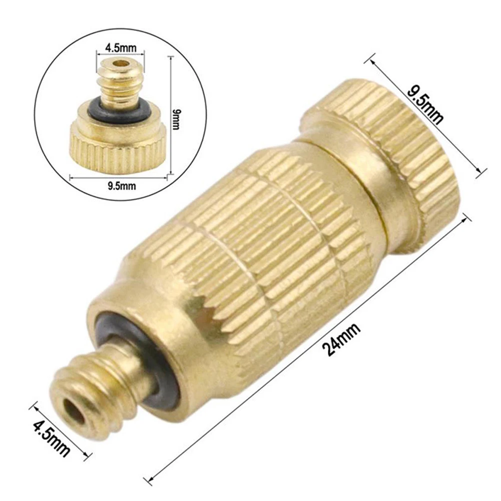 

Spray Head Atomizing Nozzle Misting Cooling System Misting Nozzle Outdoor Patio Spray Head 10PCS Brass Garden Tool