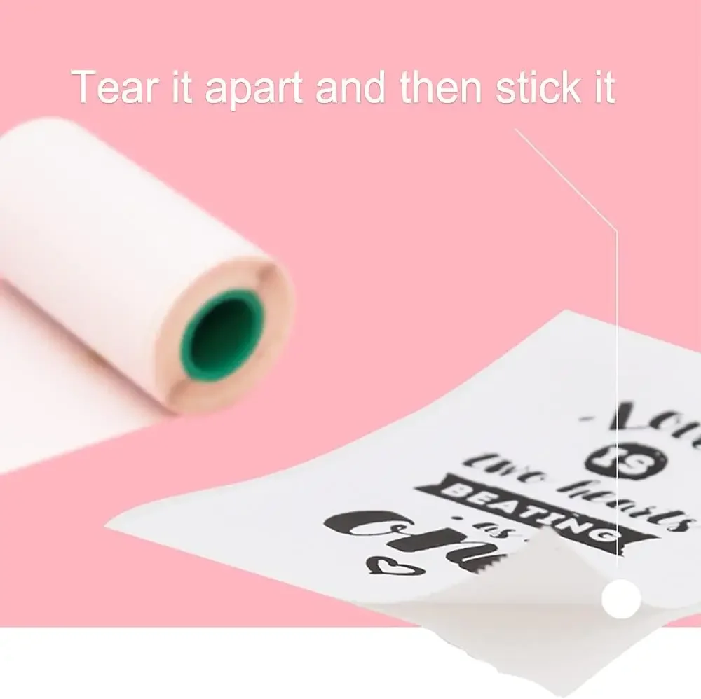 3Rolls Peripage Mini Printer Paper Sticker, Self-Adhesive Thermal Paper for PeriPage A6 Printer, Waterproof, Oilproof, BPA Free