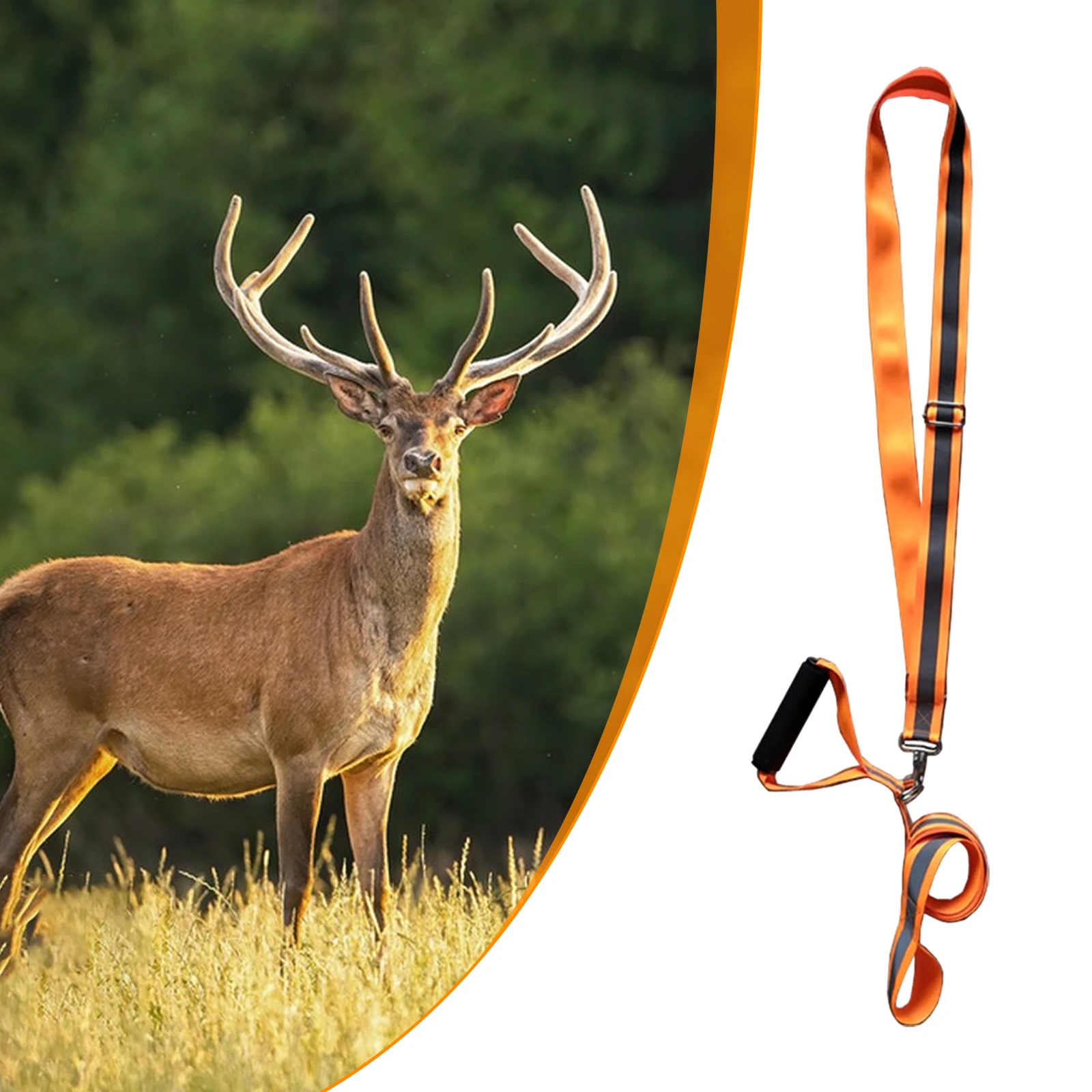Deer Drag and Harness Wear Resistant Grip Handle Multifunctional Deer Hunting Pull Strap Hunting Gear Dragging Pull Rope
